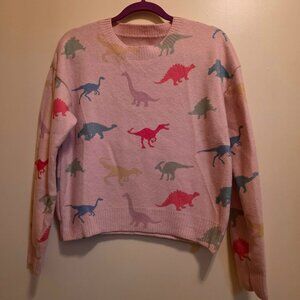 No Brand Pastel Dinosaur Sweater M